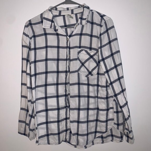 Black and White Grid Flannel - Picture 1 of 1